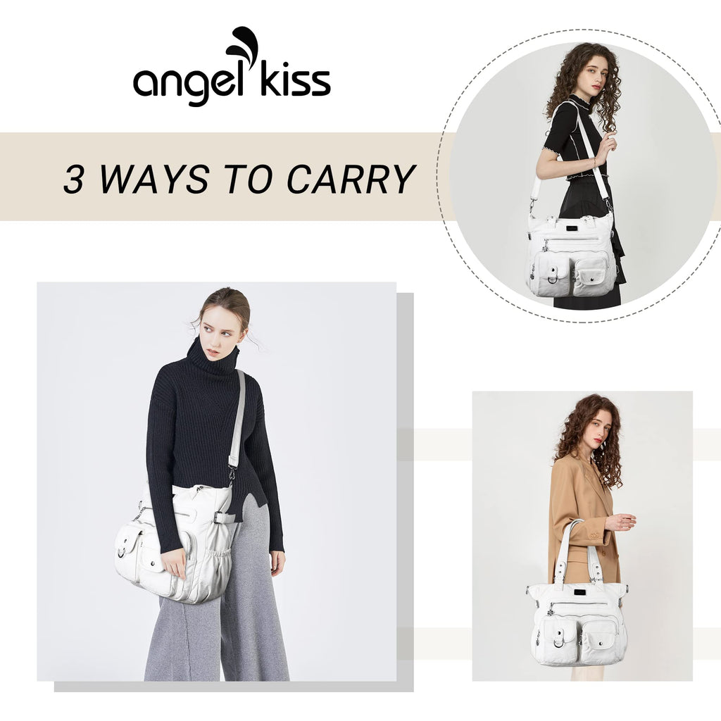 Angelkiss Purses and Handbag for Women Soft Leather Hobo Bags Satchel Shoulder Bags Ladies Tote Crossbody Bag