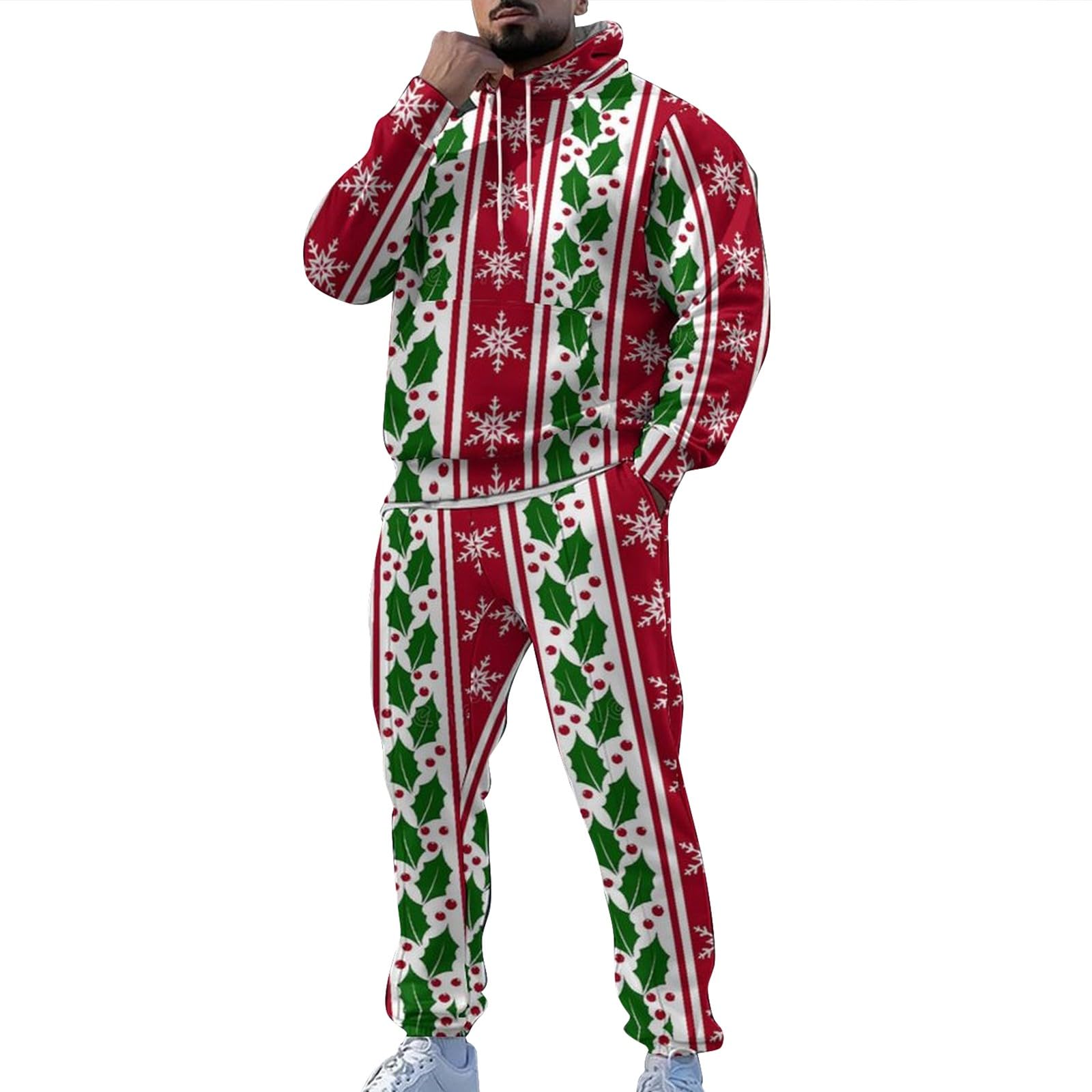 Men's Jogger Set 2 Piece Lounge Sweatshirt Sets Outfits Matching Sweatsuits Two Piece