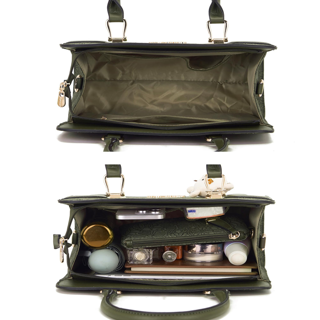 Women's Fashion Handbags Tote Bags Shoulder Bag Top Handle Satchel Purse Set 4pcs