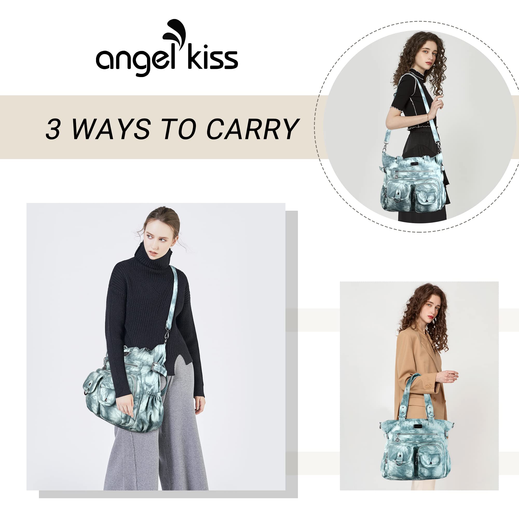 Angelkiss Purses and Handbag for Women Soft Leather Hobo Bags Satchel Shoulder Bags Ladies Tote Crossbody Bag