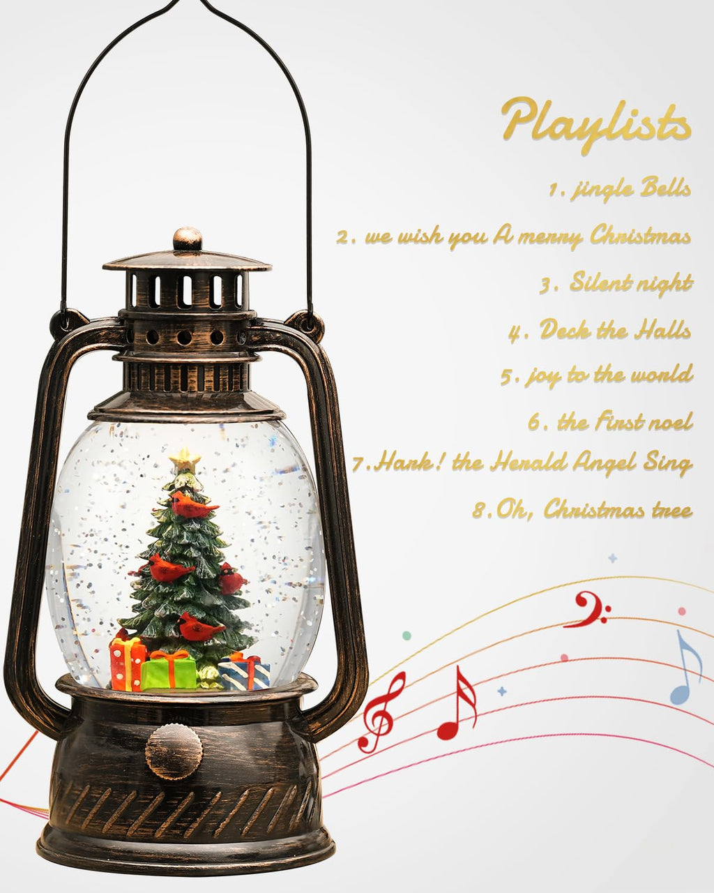 Fall Decor Snow Globe Thanksgiving Decoration Turkey Lantern Light-Up 6H Timer Halloween Pumpkin Glitter Autumn Scene Snow Globes Fall Decoration for Home