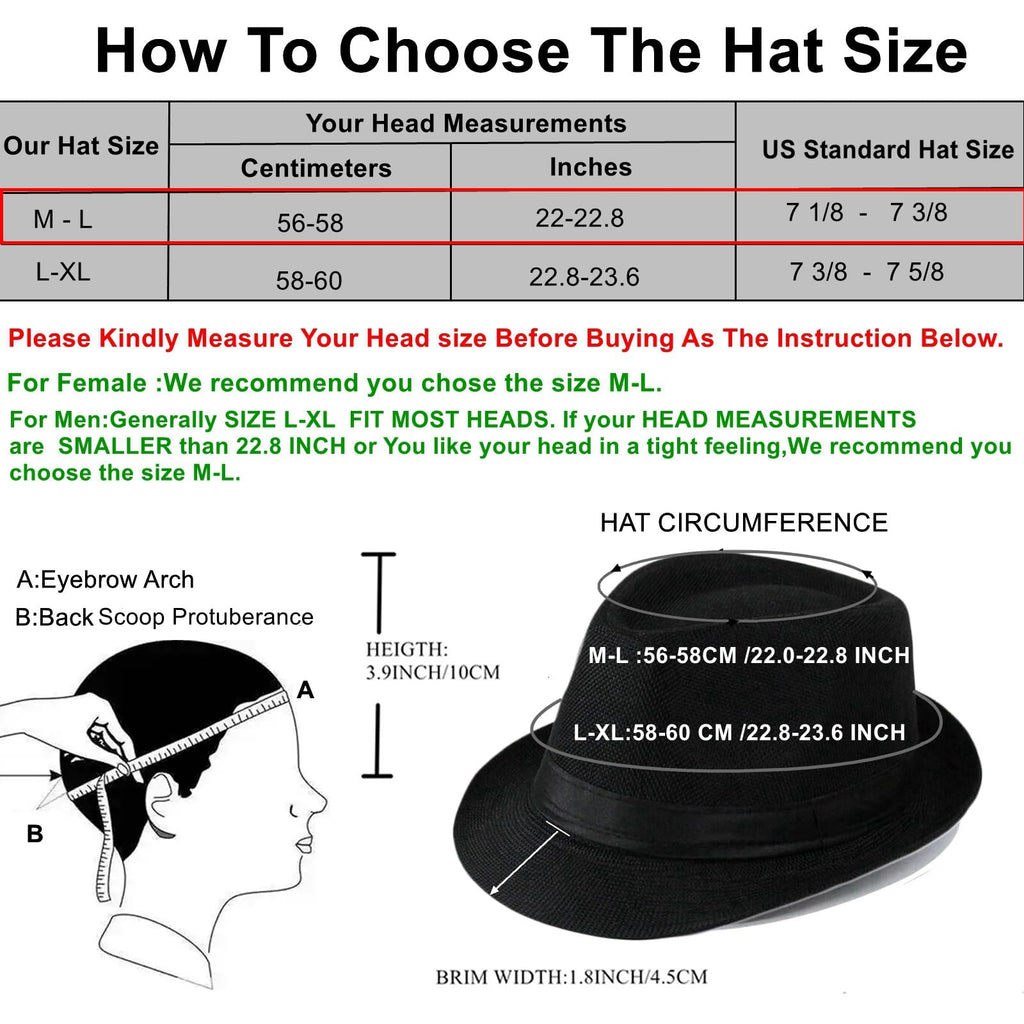 5 Pack Bulk Cuban Fedora Sun Hats Men with Adjustable Strap, Short Brim 1920s Unisex Party Costume Hats Women.