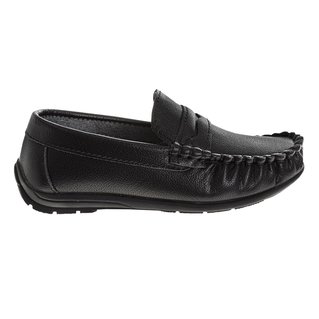 Josmo Boys Moccasin Driving Loafers - Casual Dress Penny Slip On Boat Shoes (Sizes: 5-10 Toddlers / 11-13 Little Kids / 1-5 Big Kids)