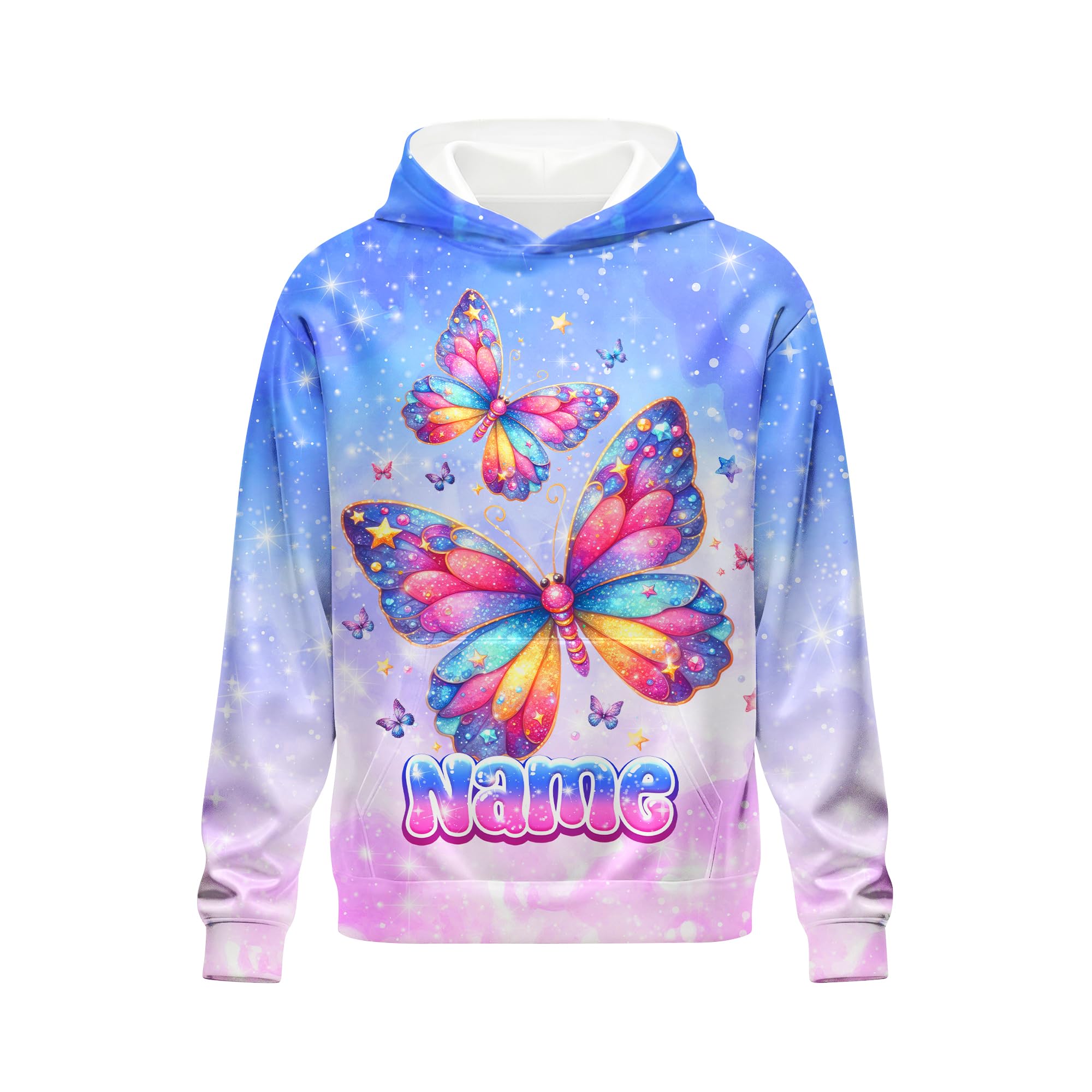 Girls Hoodies - Personalized Pullover with Pocket for Kids Teens - Graphic Hooded Sweatshirts Gifts for Youth