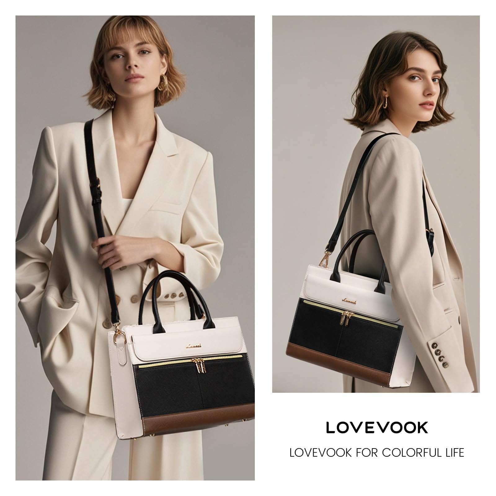 LOVEVOOK Purses and Handbags for Women,Leather Shoulder Bag Black Purse Tote,Satchel Crossbody Bags Top Handle for Ladies