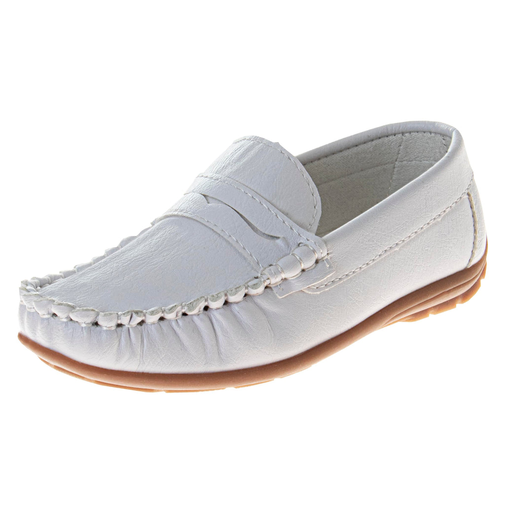 Josmo Boys Moccasin Driving Loafers - Casual Dress Penny Slip On Boat Shoes (Sizes: 5-10 Toddlers / 11-13 Little Kids / 1-5 Big Kids)