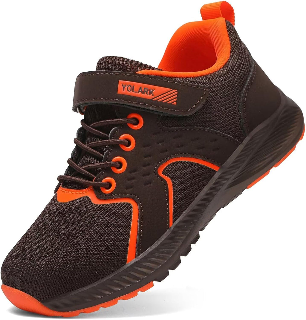 Kids Sneakers for Boys Girls Running Tennis Shoes Non-Slip Hiking Walking Shoes Lightweight Breathable Sport Athletic