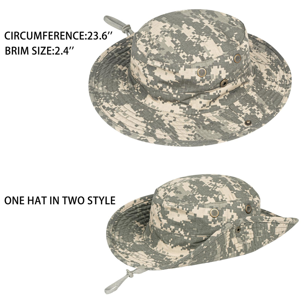 Sun Hats for Men Women Boonie Hat Foldable Fishing Hat UPF 50+ Bucket Hat for Fishing Hiking Garden Safari Beach
