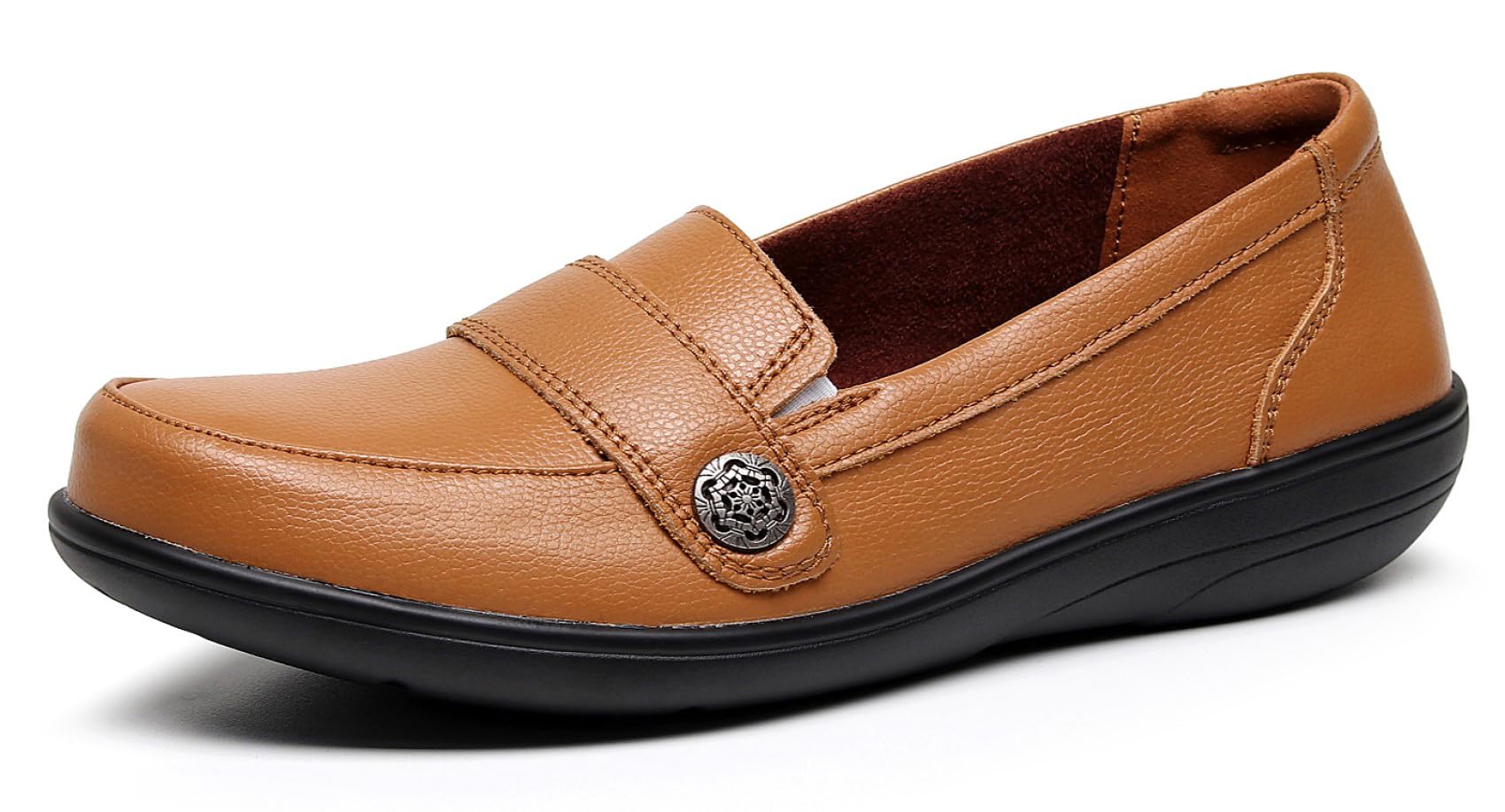 VenusCelia Women's Band Walking Flat Loafer