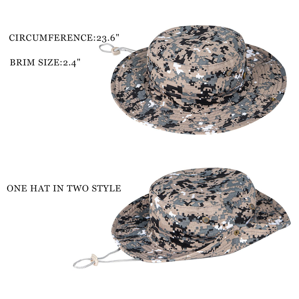 Sun Hats for Men Women Boonie Hat Foldable Fishing Hat UPF 50+ Bucket Hat for Fishing Hiking Garden Safari Beach