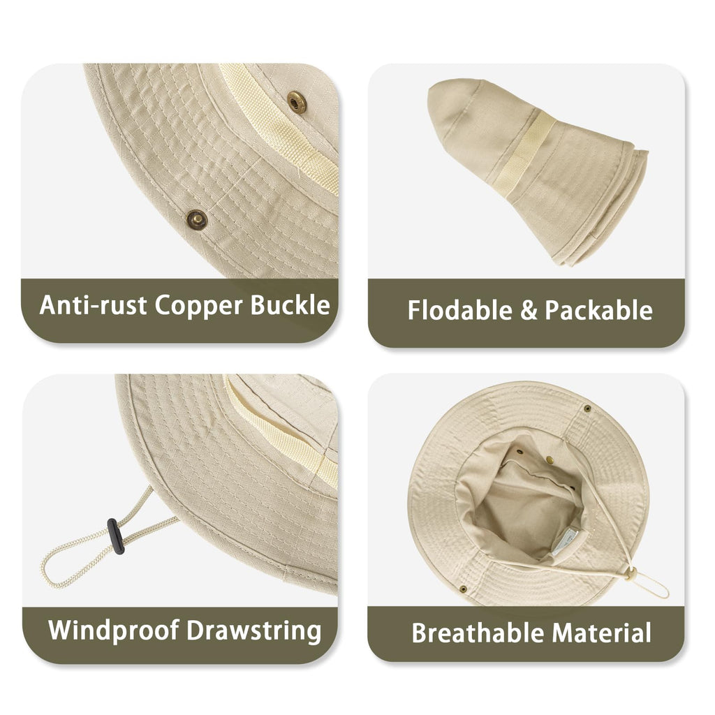 Sun Hats for Men Women Bucket Hat UPF 50+ UV Protection Boonie Hat for Safari Fishing Hiking Garden Beach