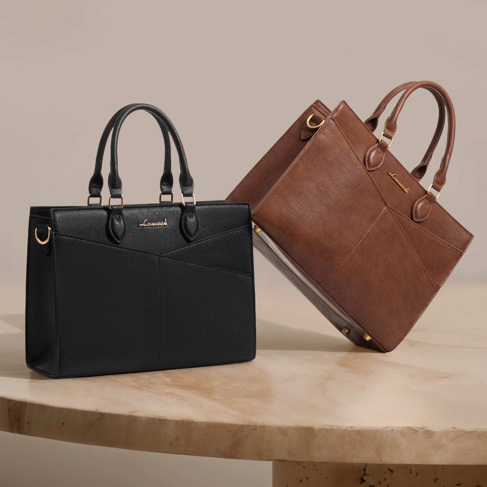 LOVEVOOK Purses for Women,Satchel Handbags Tote Bag, Black Pu Leather Shoulder Crossbody Top Handle Purse with Zipper