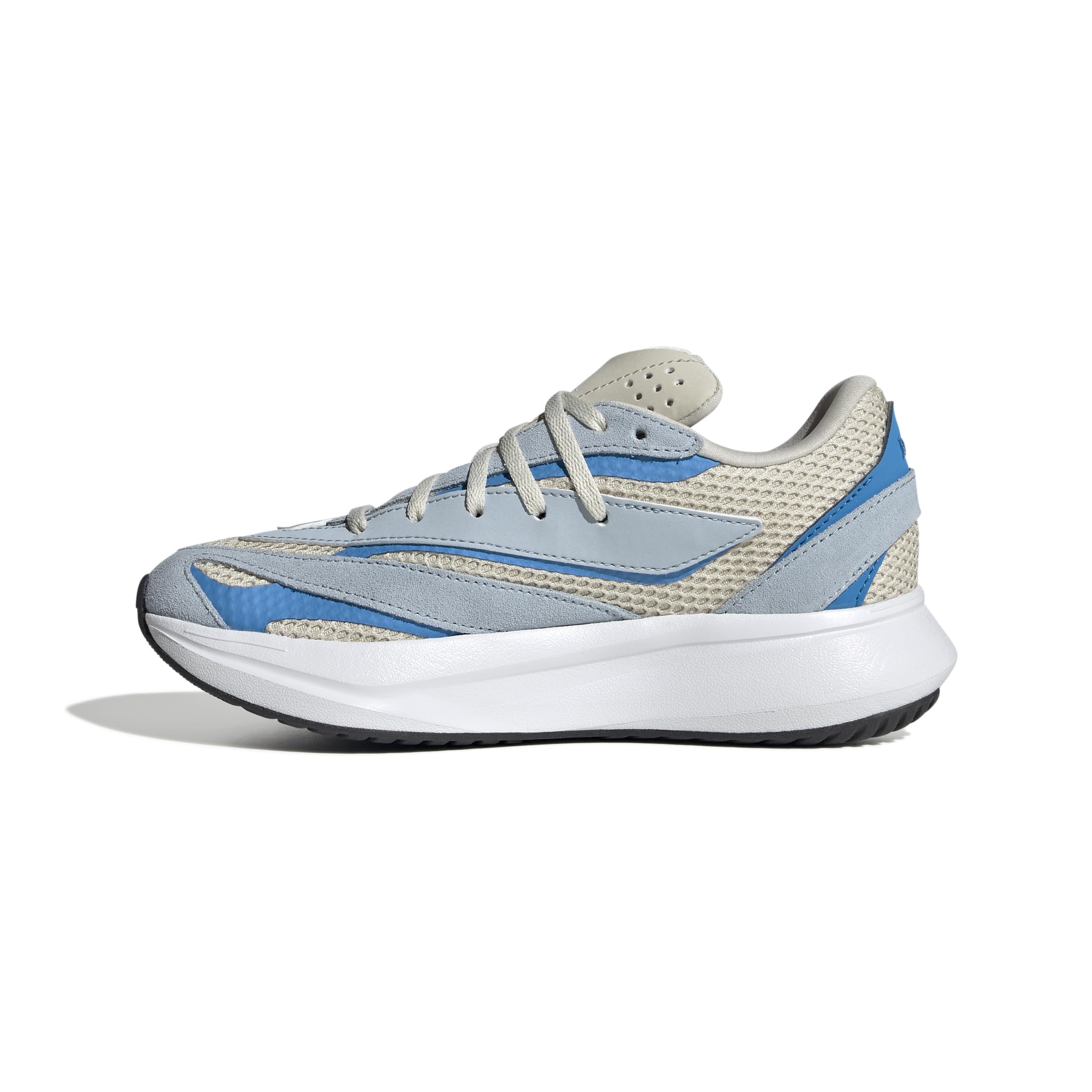 adidas Kids Boys Lightblaze Lace Up Sneakers Shoes Casual - Grey, Off White