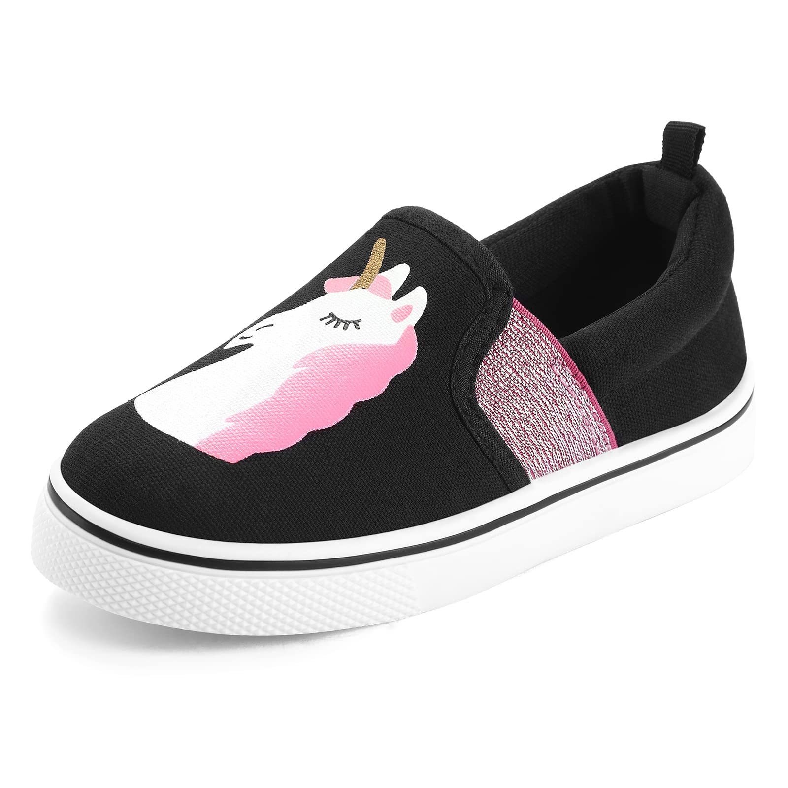 K KomForme Toddler Sneakers for Girls Boys Slip On Canvas Walking Shoes