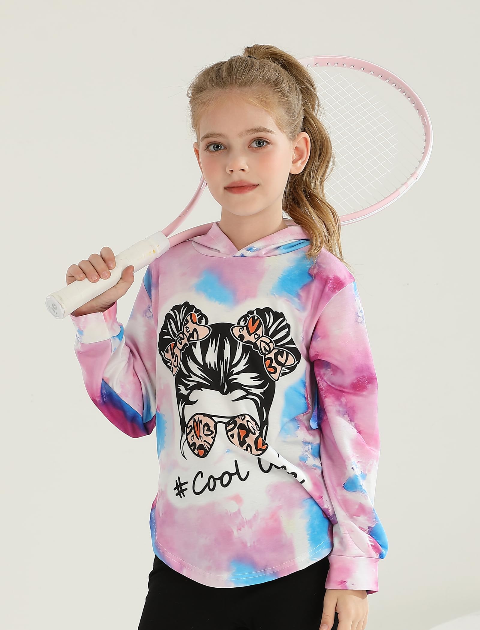 Girls Clothes Tie Dye Long Sleeve Hoodie Sweatshirt and Pants Sets Cute Girl Outfits Size 5-14 Years