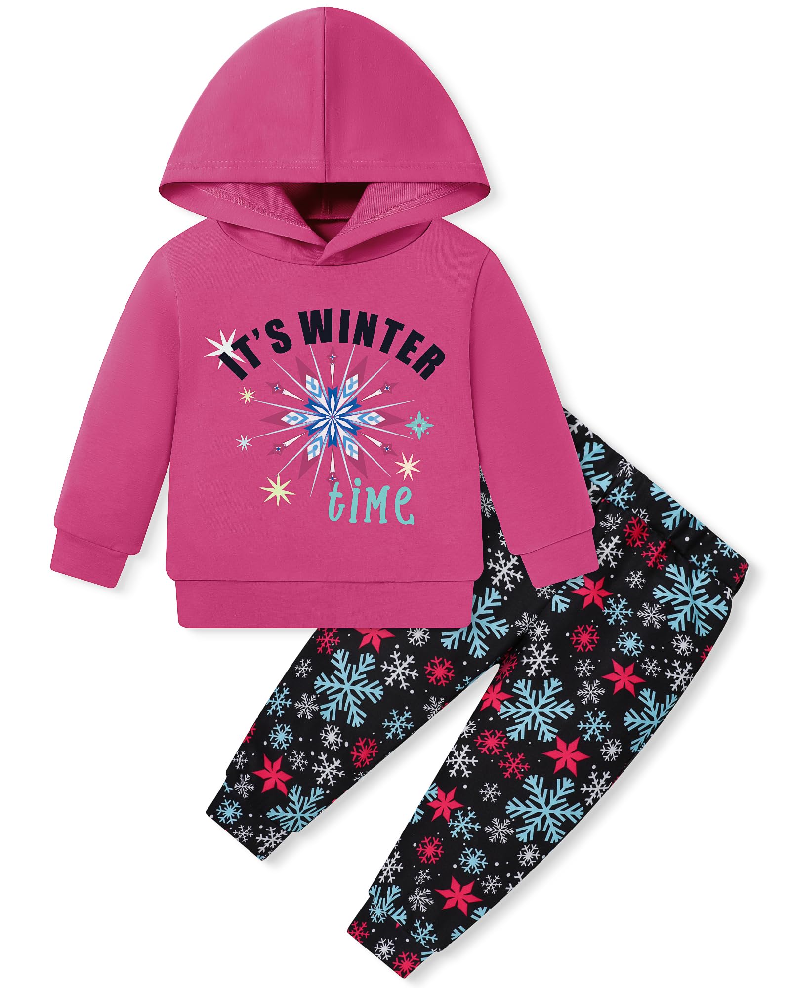 Coco&RARA Toddler Girls Clothes Baby Hoodie Sweatshirt Flower Sweatpants Outfits 2pcs Fall Winter Tracksuit Set 18M-6T