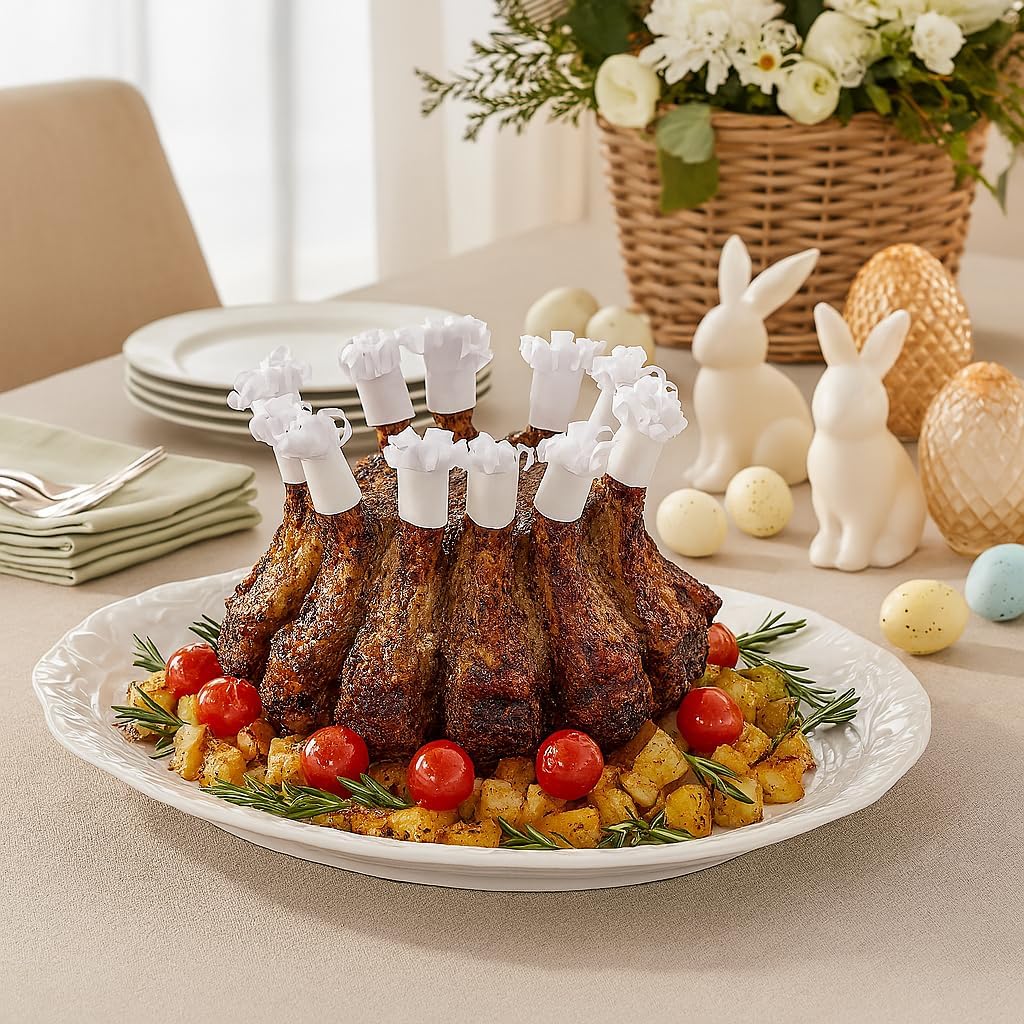 HIC Kitchen Turkey Embossed Serving Platter, Fine Porcelain, Oversized