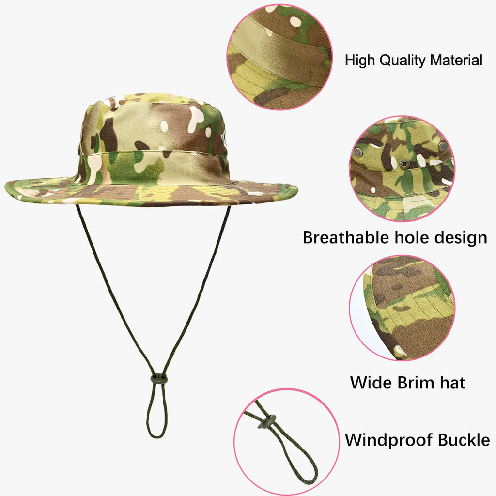 Sun Hats for Men Women Boonie Hat Foldable Fishing Hat UPF 50+ Bucket Hat for Fishing Hiking Garden Safari Beach