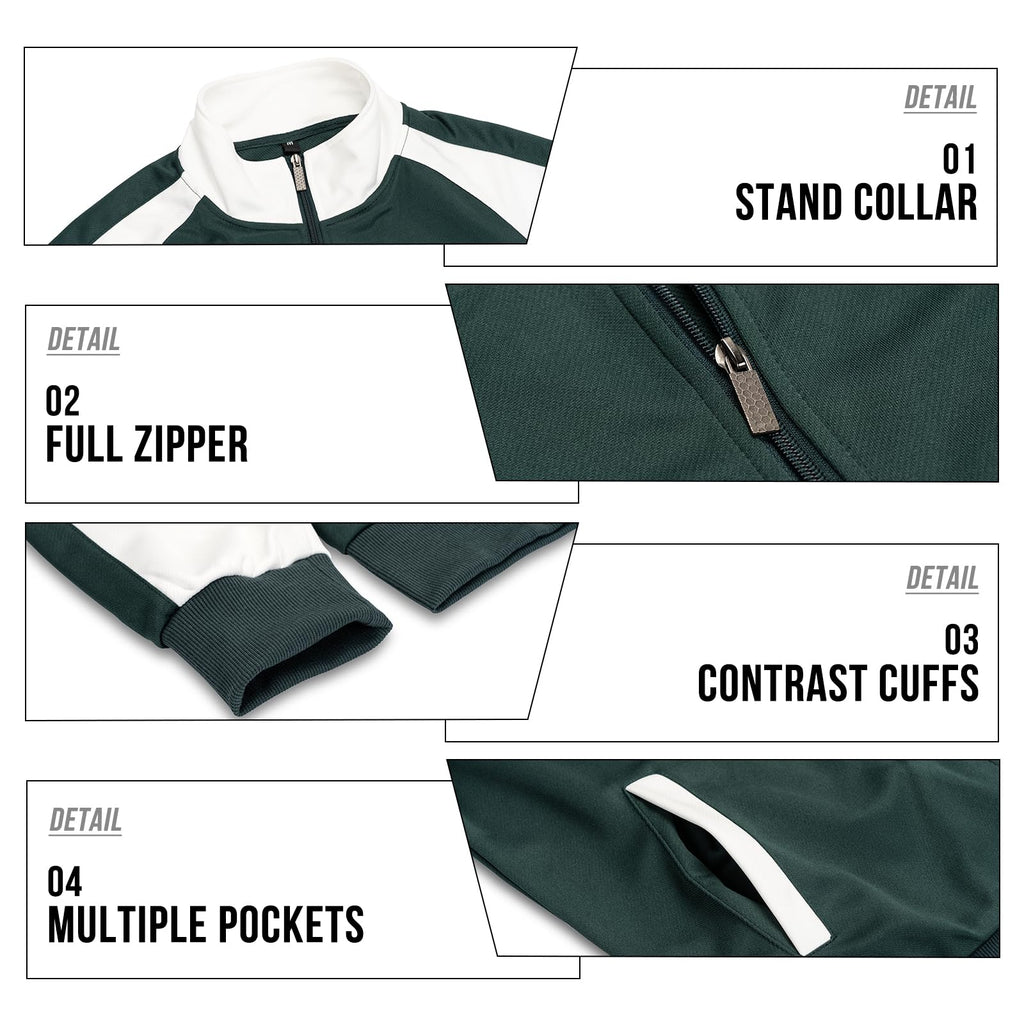 MANTORS Mens Track Suits 2 Piece Set Full Zip Tracksuit Sweat Suits