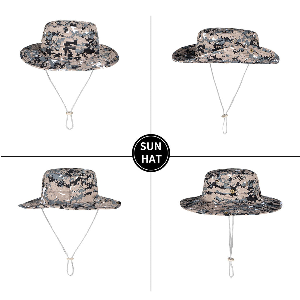 Sun Hats for Men Women Boonie Hat Foldable Fishing Hat UPF 50+ Bucket Hat for Fishing Hiking Garden Safari Beach