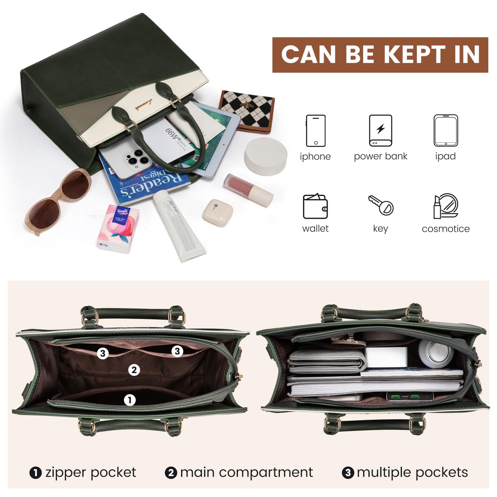 LOVEVOOK Purses for Women,Satchel Handbags Tote Bag, Black Pu Leather Shoulder Crossbody Top Handle Purse with Zipper