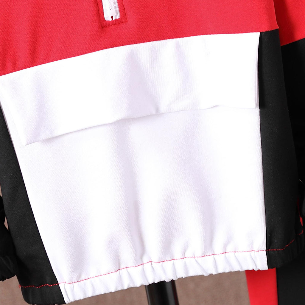 Boys Clothes Kids Little Boy Color Block Half Zip Hoodie & Jogger Pants Outfit Set,4-12 Years