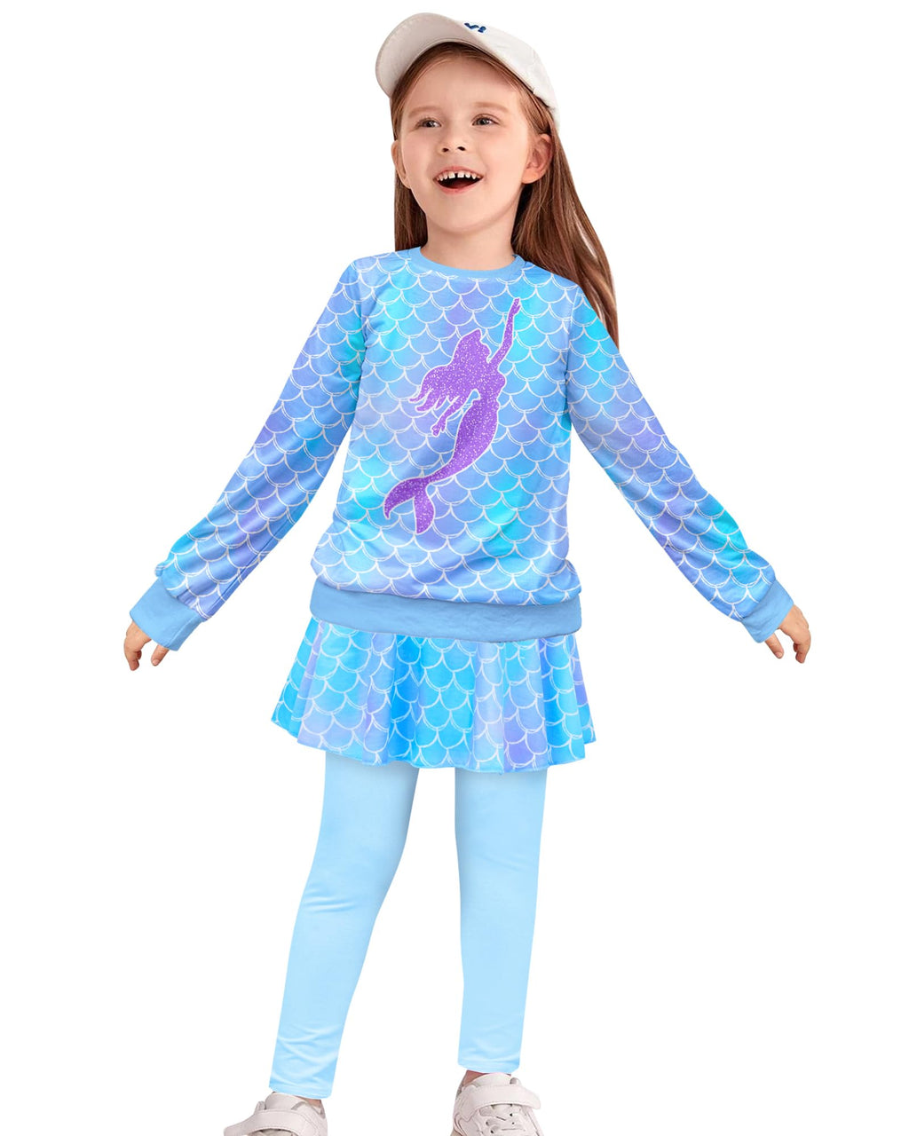 Toddler Kid Girl Clothing Set Outfit Long Sleeve Top, Unicorn Print Pantskirts Fall Winter Outfit Set