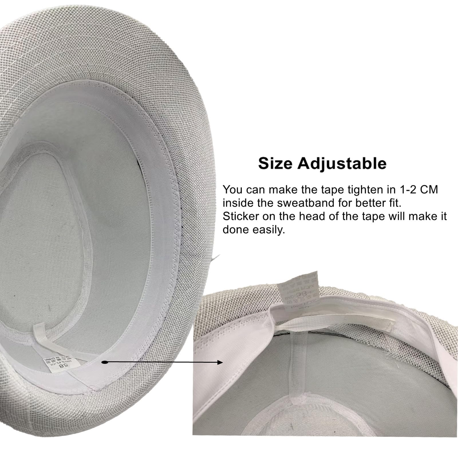 5 Pack Bulk Cuban Fedora Sun Hats Men with Adjustable Strap, Short Brim 1920s Unisex Party Costume Hats Women.