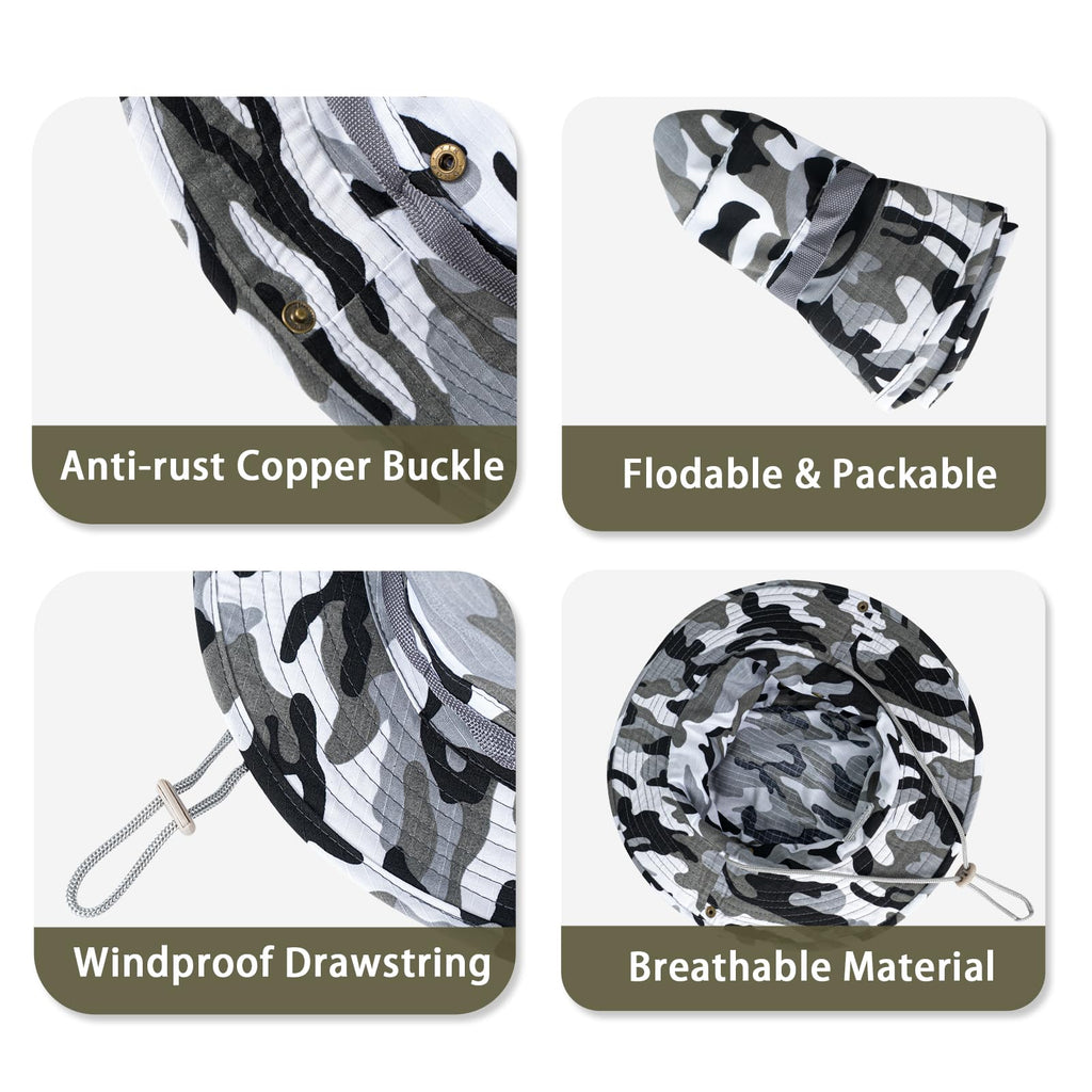 Sun Hats for Men Women Bucket Hat UPF 50+ UV Protection Boonie Hat for Safari Fishing Hiking Garden Beach