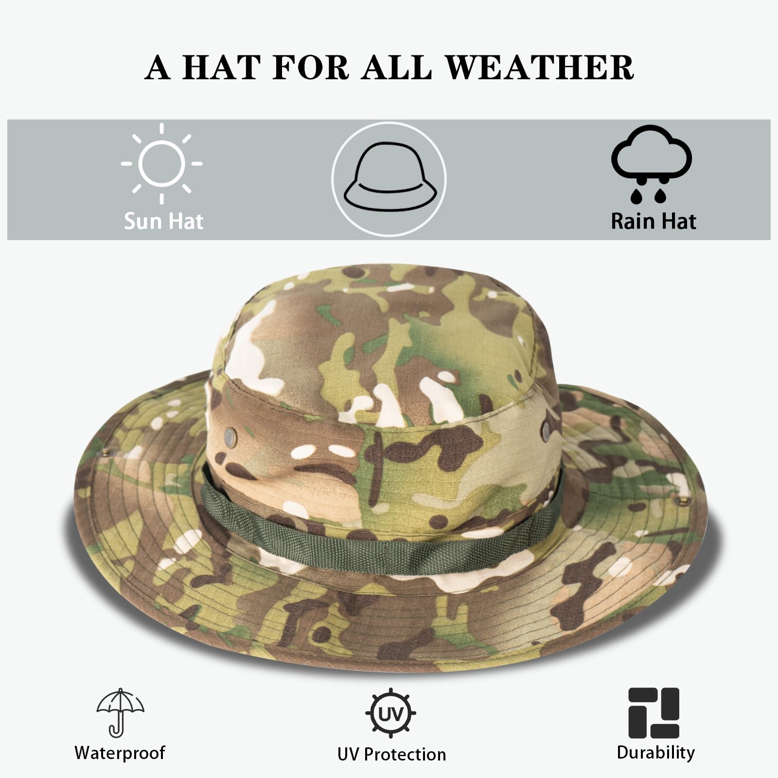 Sun Hats for Men Women Bucket Hat UPF 50+ UV Protection Boonie Hat for Safari Fishing Hiking Garden Beach