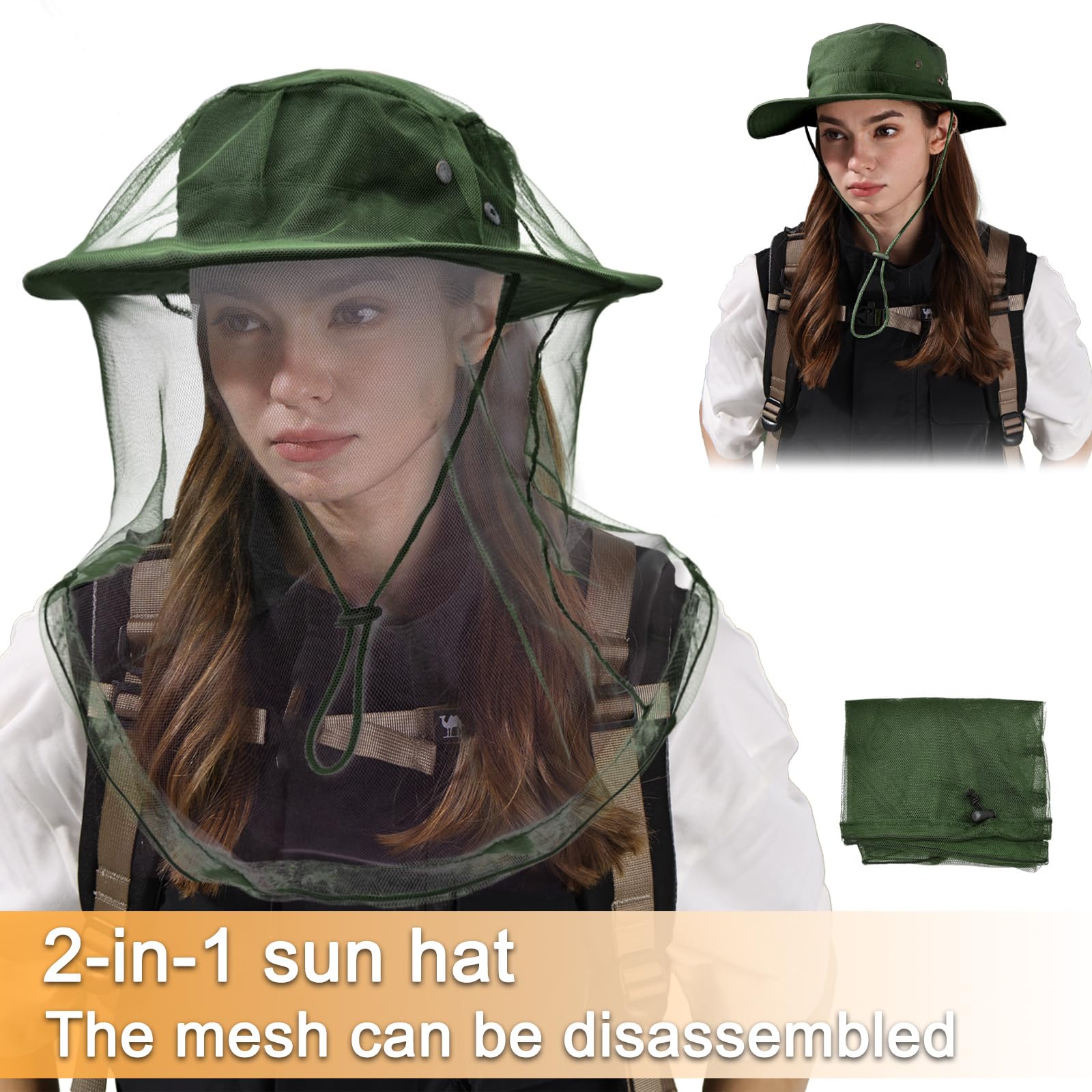 Sun Hats for Men Women Boonie Hat Foldable Fishing Hat UPF 50+ Bucket Hat for Fishing Hiking Garden Safari Beach