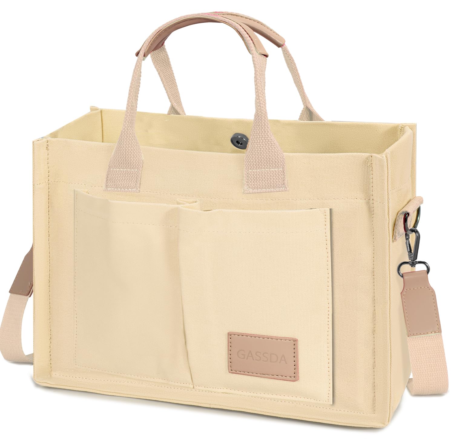 Tote Bags for Women Canvas Tote Purse Crossbody with Pockets Top Handle Shoulder Satchel Bag for Women