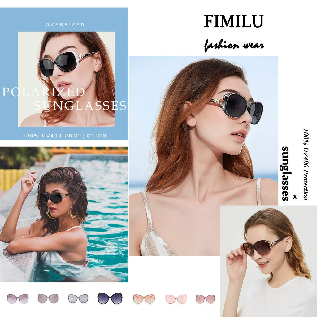 FIMILU Sunglasses for Women Trendy Polarized Sunglasses Oversized Big Sun Glasses Ladies Shades UV Protection