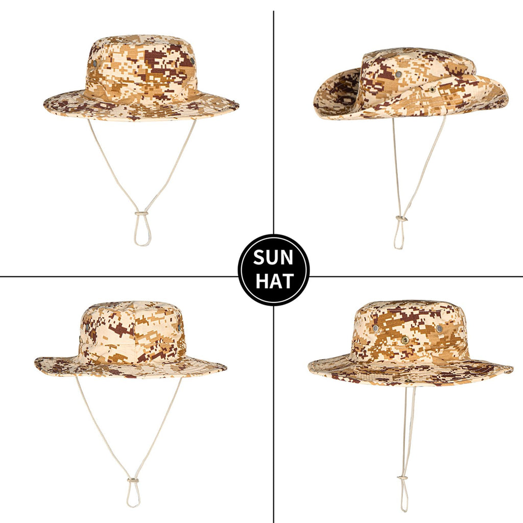 Sun Hats for Men Women Boonie Hat Foldable Fishing Hat UPF 50+ Bucket Hat for Fishing Hiking Garden Safari Beach