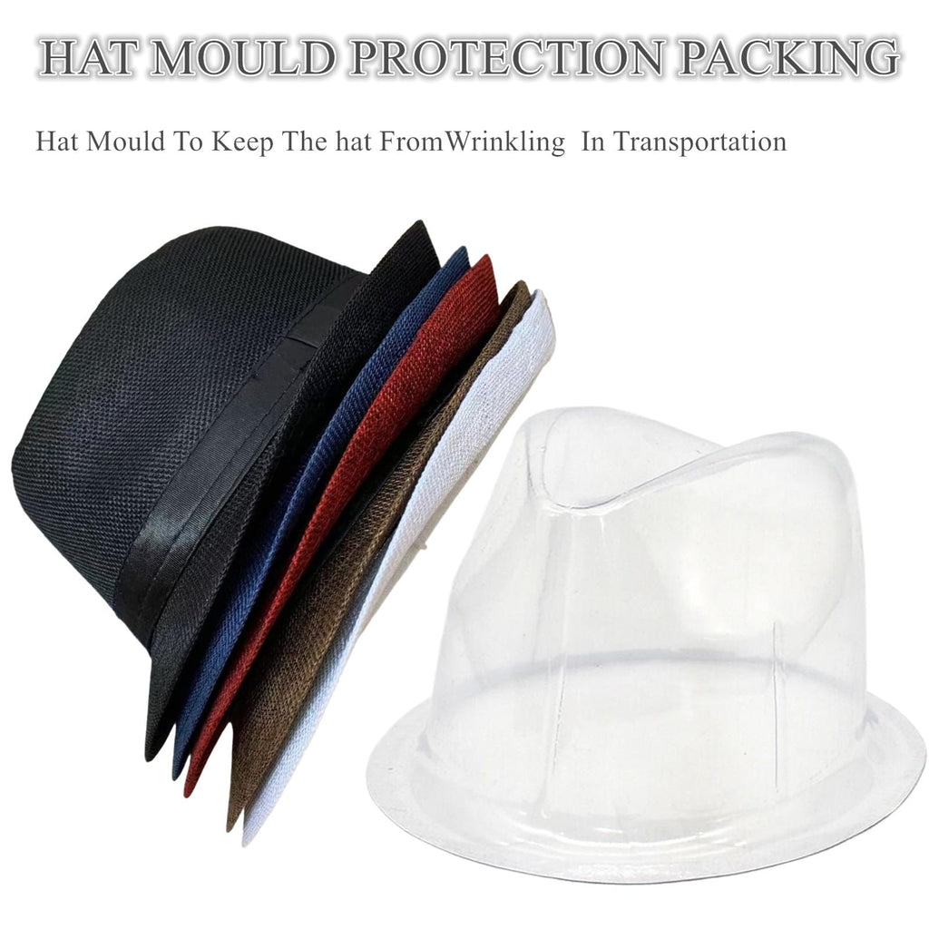 5 Pack Bulk Cuban Fedora Sun Hats Men with Adjustable Strap, Short Brim 1920s Unisex Party Costume Hats Women.