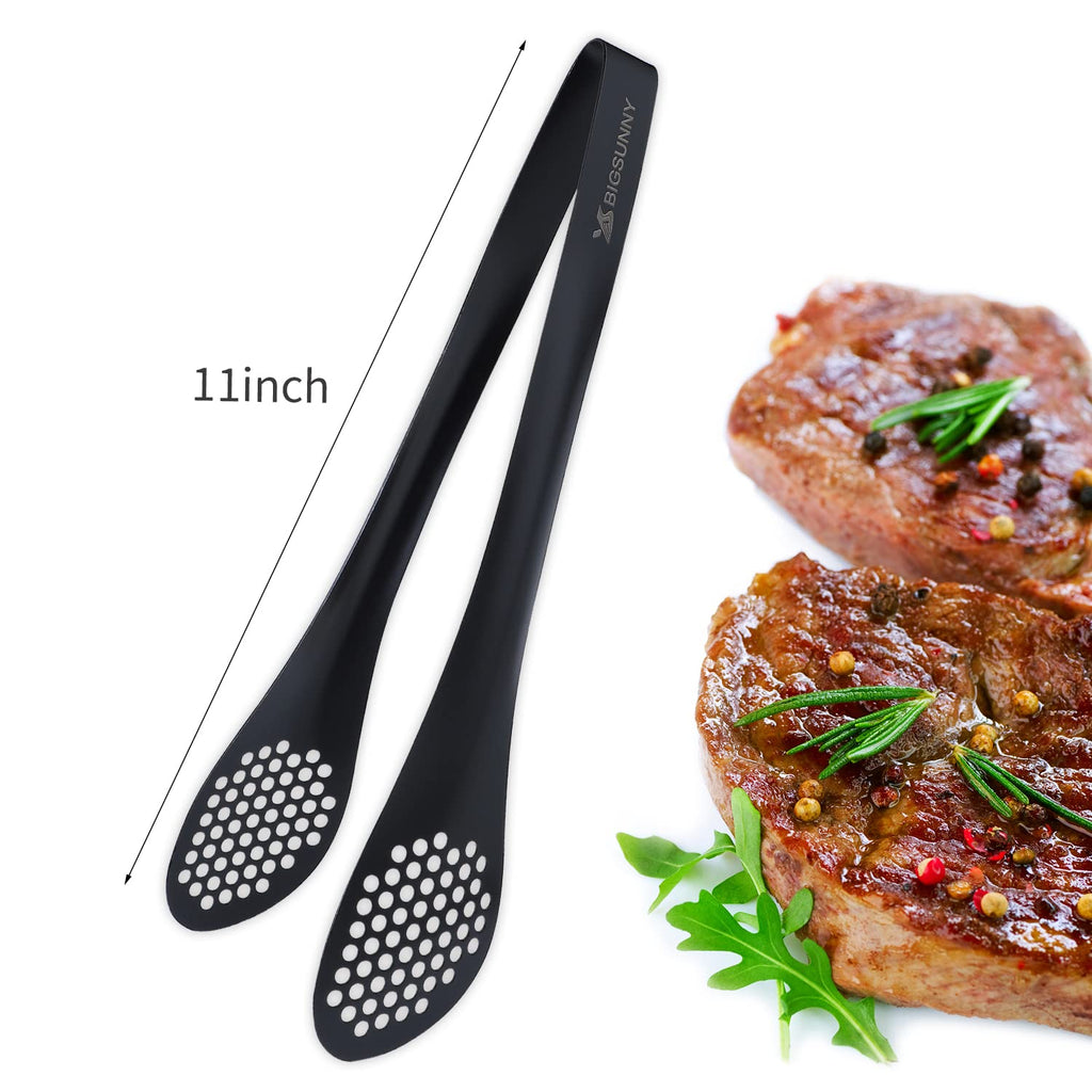 MSY BIGSUNNY 9 inch Buffet Tongs, Set of 2 Stainless Steel Food Serving Tongs