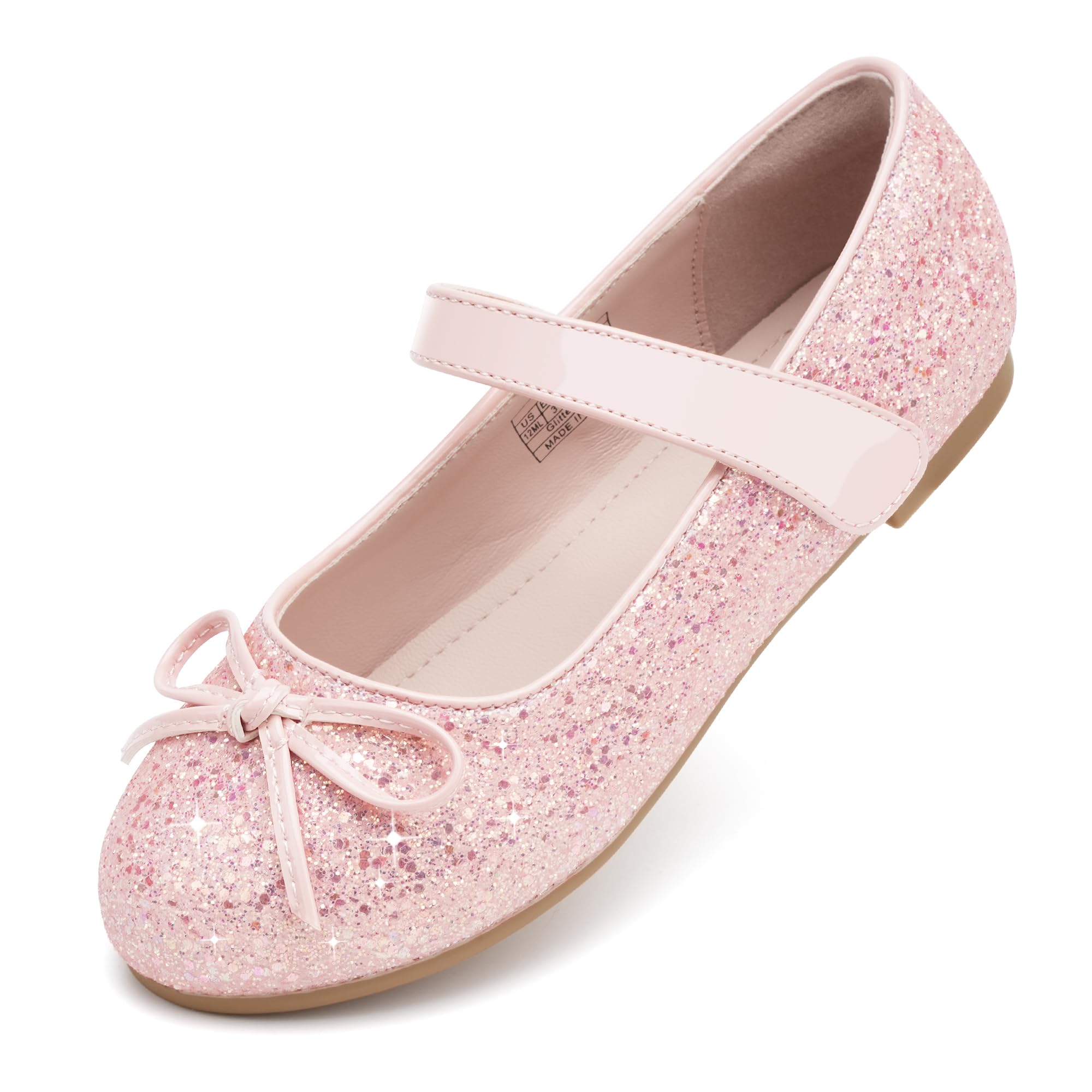 Stelle Girls Mary Jane School Flats Flower Wedding Uniform Party Shoes（Toddler/Little Kids/Big Kids）