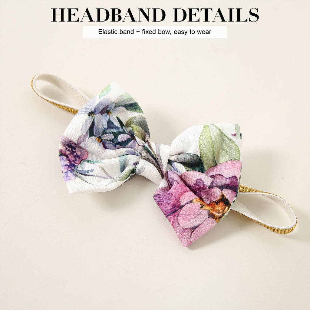 SANMIO Toddler Girl Clothes Outfits Cute Ruffle Sleeve Shirt Floral Pant+Headband 3Pcs Baby Girl Clothing Set 1-6T