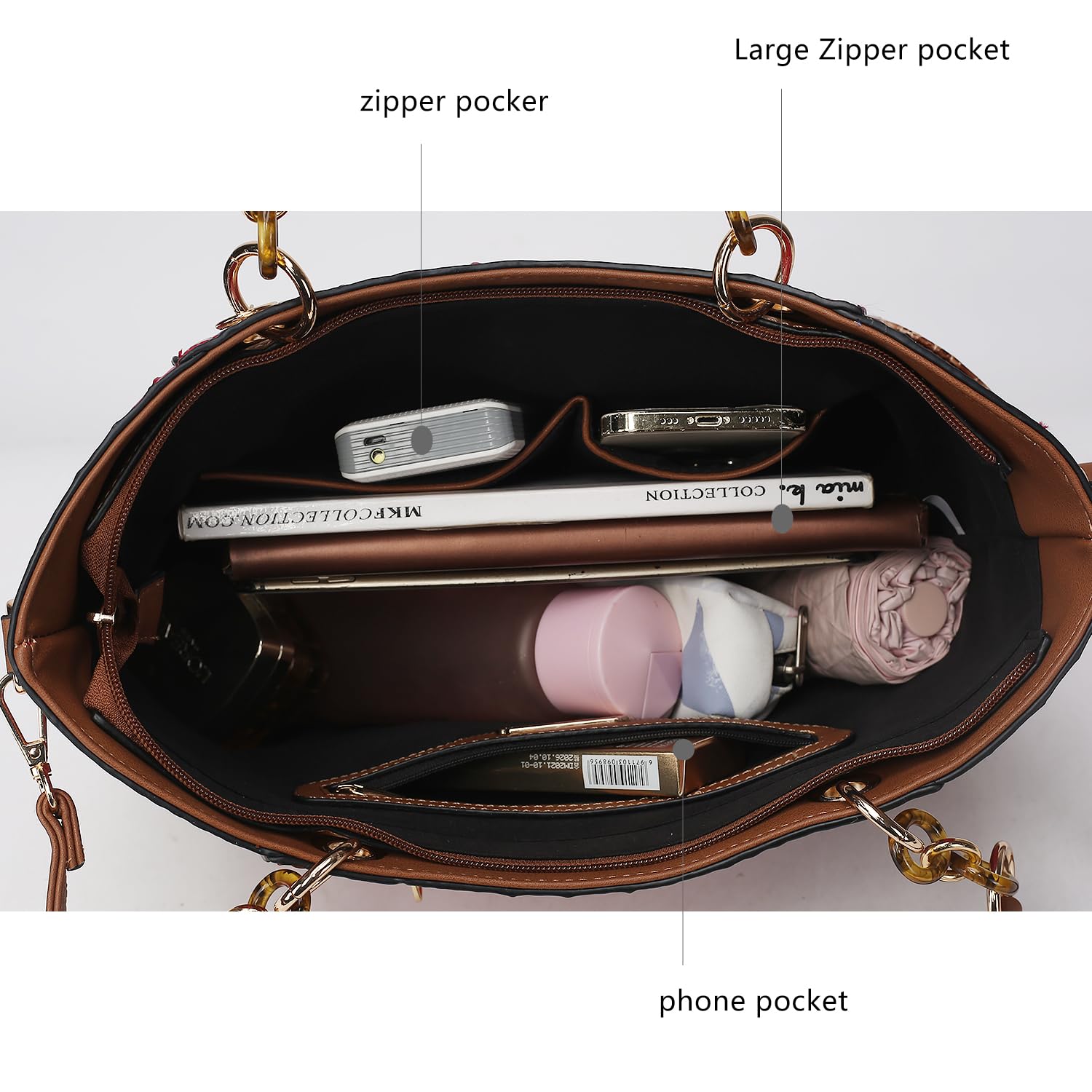 MKF Collection Tote Bag for Women, Handbag Set with Wallet-Top-Handle- Vegan Leather Purse