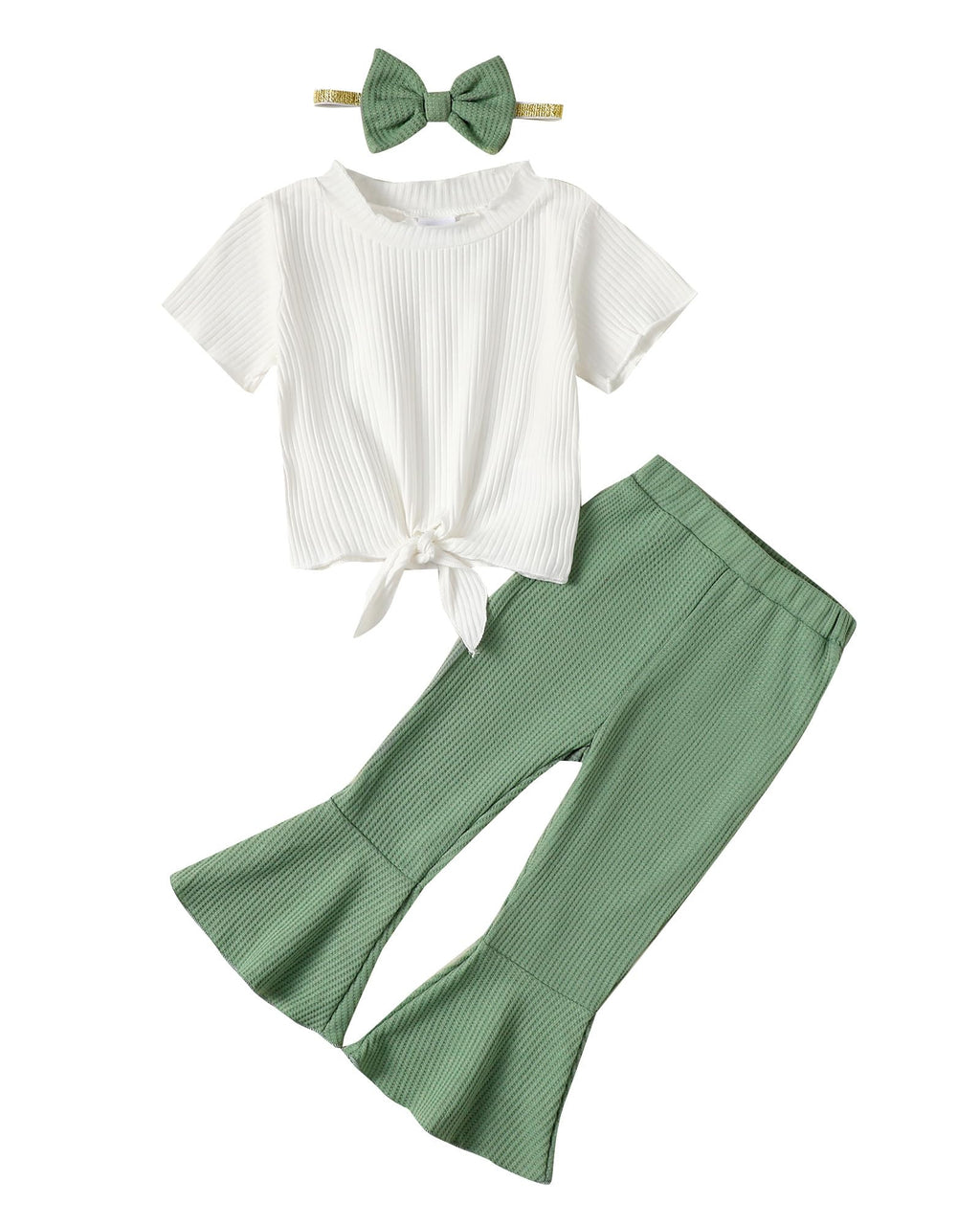 Kucnuzki Baby Girl Clothes Toddler Girl Outfit Ruffle Sleeve Shirt Floral Pant Set Fall Winter Clothing for Girl