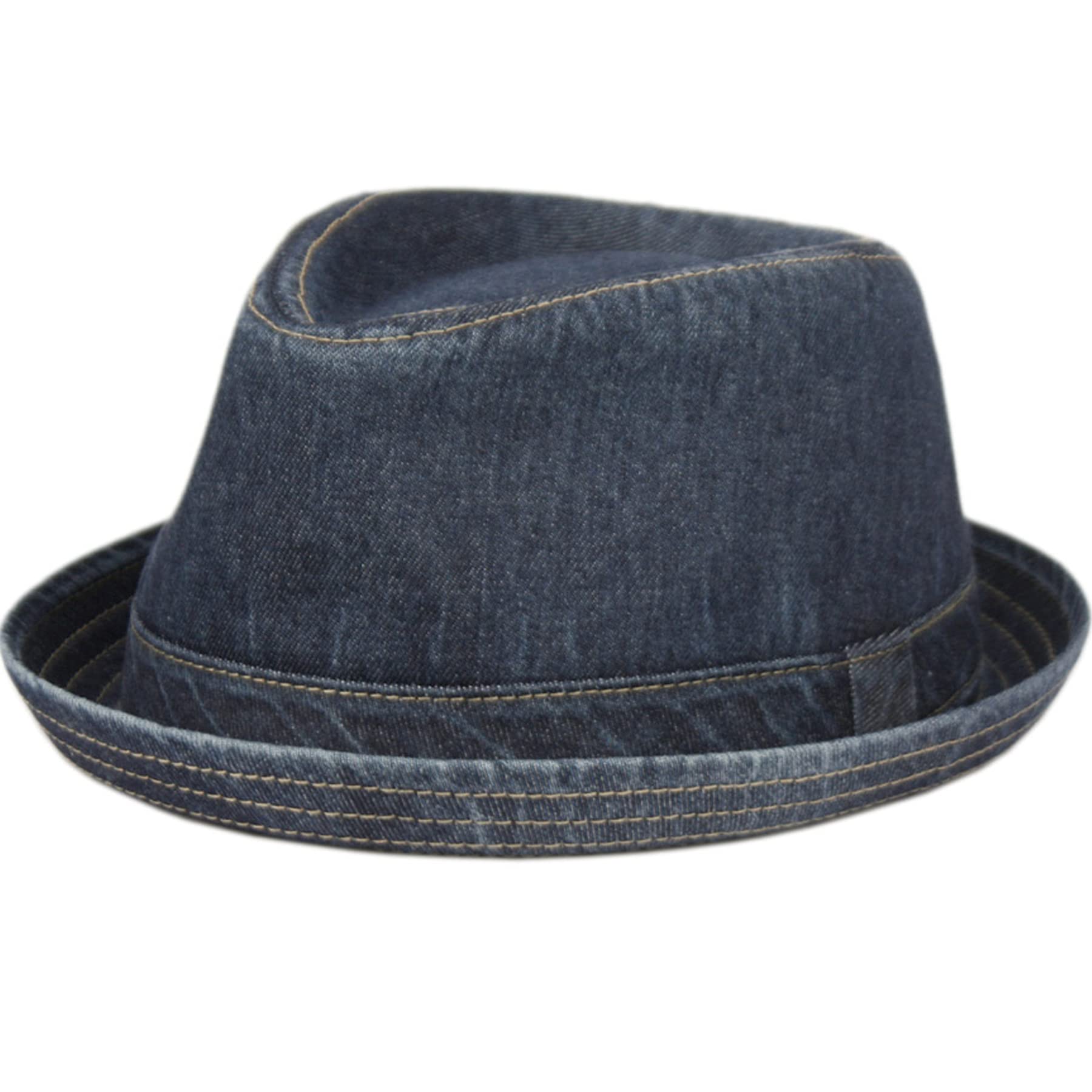 Men's Casual Vintage Style Washed Cotton Fedora Hat
