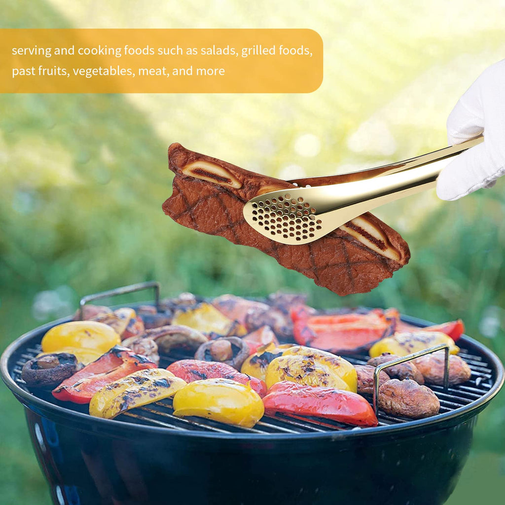 MSY BIGSUNNY 9 inch Buffet Tongs, Set of 2 Stainless Steel Food Serving Tongs