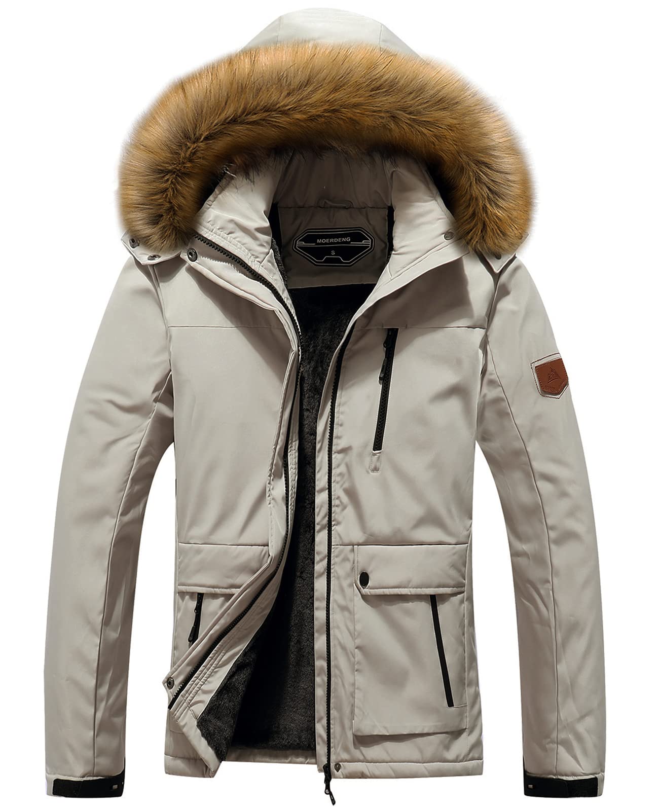 MOERDENG Women's Waterproof Ski Snow Jacket Winter Warm Hooded Snow Coat Mountain Windproof Ski Jacket For Women