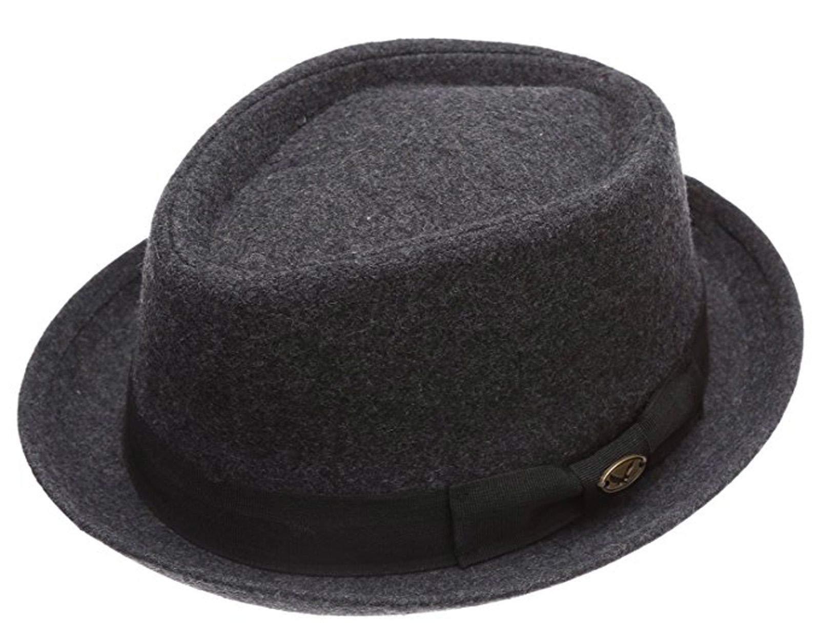 Porkpie Fedora Men's Vintage Style Wool Blend
