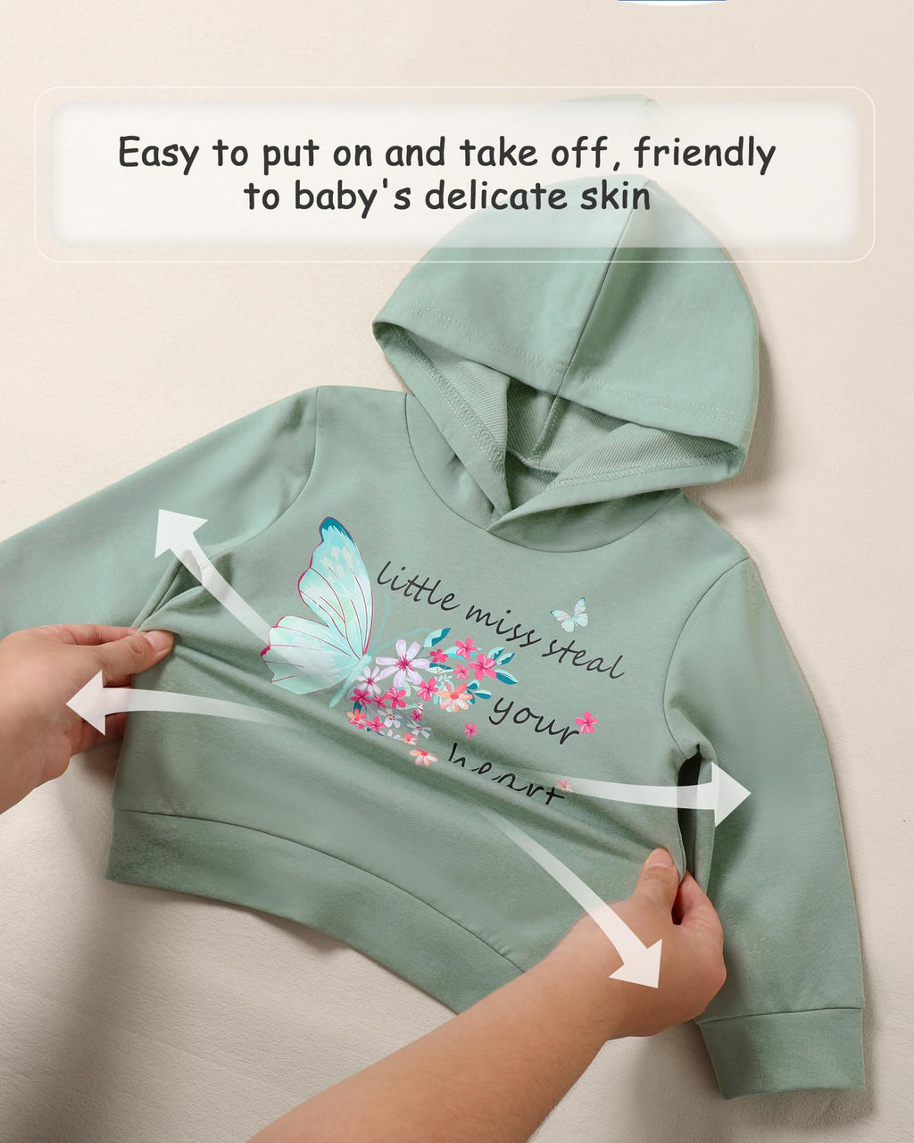 Coco&RARA Toddler Girls Clothes Baby Hoodie Sweatshirt Flower Sweatpants Outfits 2pcs Fall Winter Tracksuit Set 18M-6T