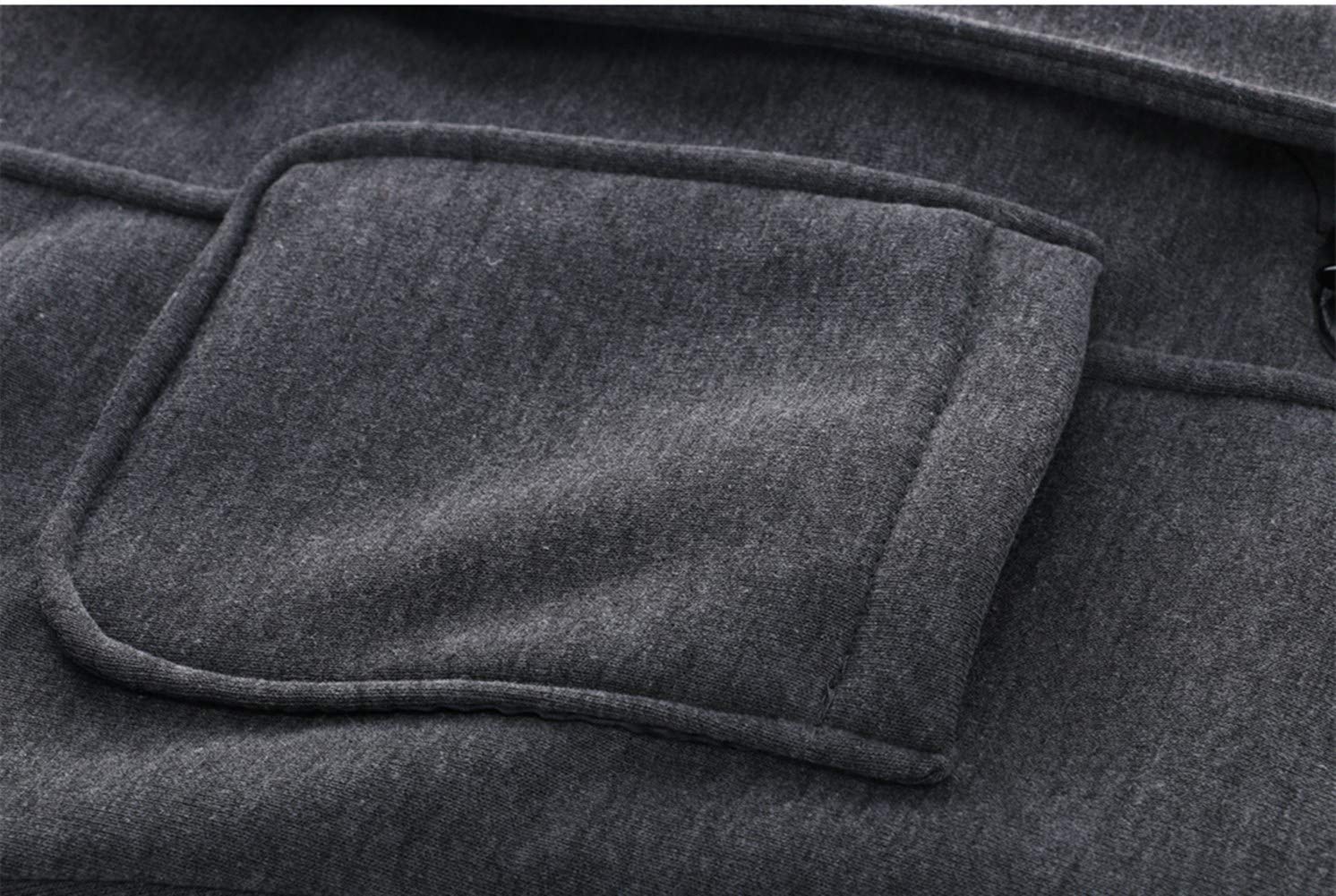 JiangWu Womens Fashion Horn Button Fleece Thicken Coat with Hood Winter Warm Jacket