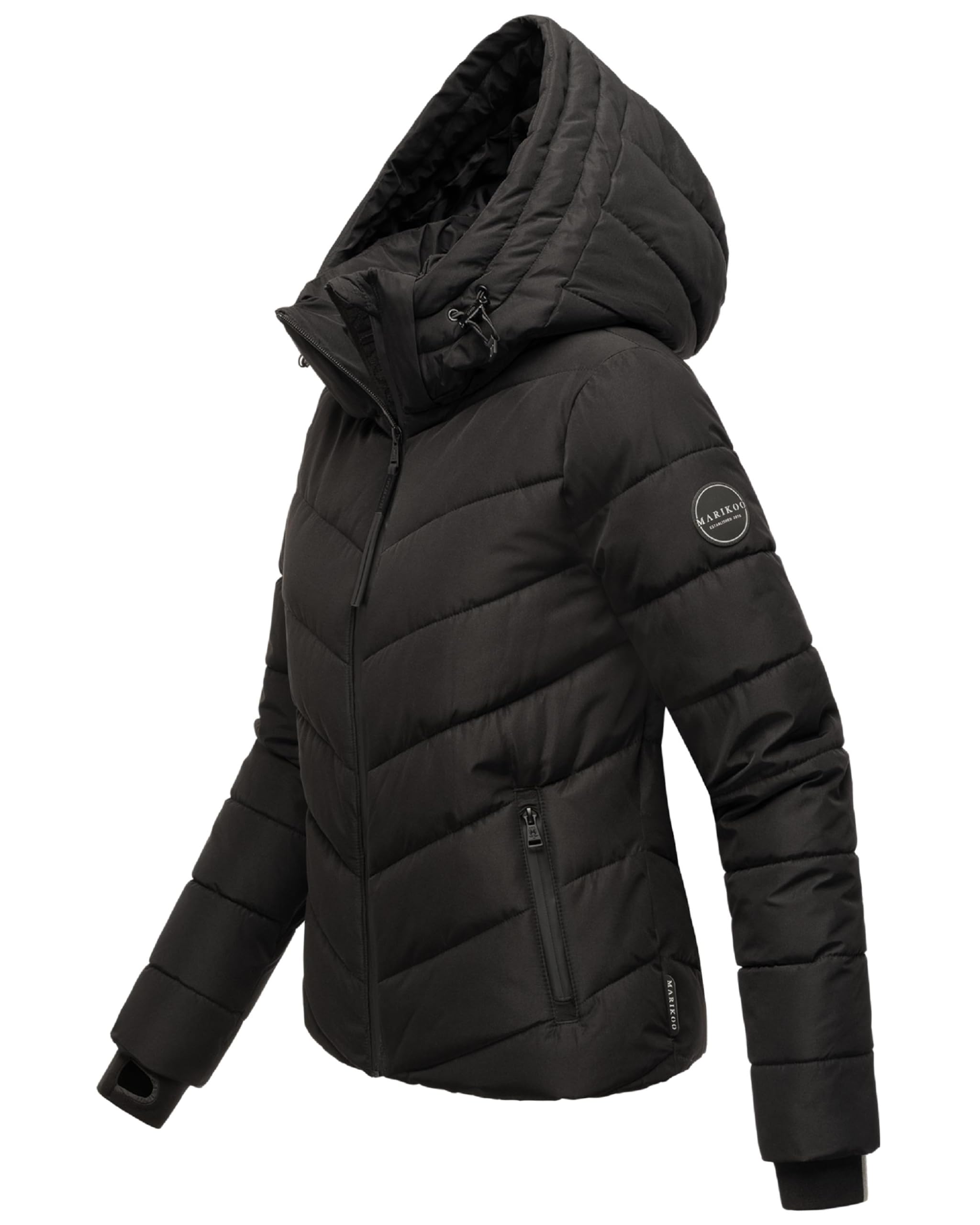 Marikoo Women's Winter Jacket with Hood - Weather-Resistant - Quilted Puffer Coat - Samuiaa XVI XS-3XL