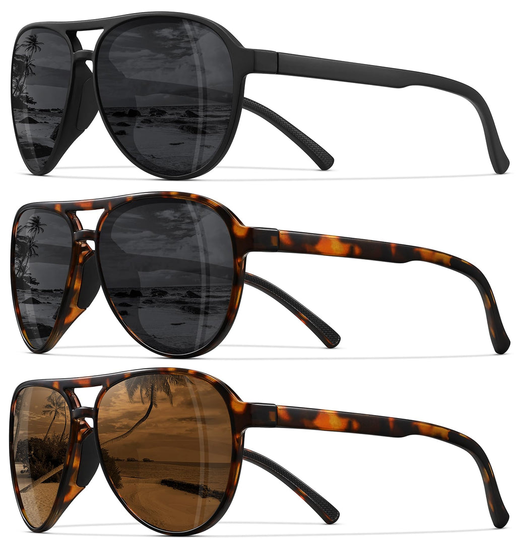 STORYCOAST Polarized Aviator Sunglasses for Men Women Classic Retro Aviators Sports Driving Running Sun Glasses