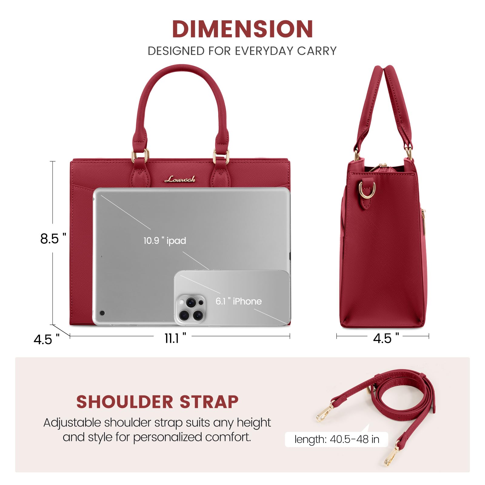 LOVEVOOK Purses for Women,Satchel Handbags Tote Bag, Black Pu Leather Shoulder Crossbody Top Handle Purse with Zipper