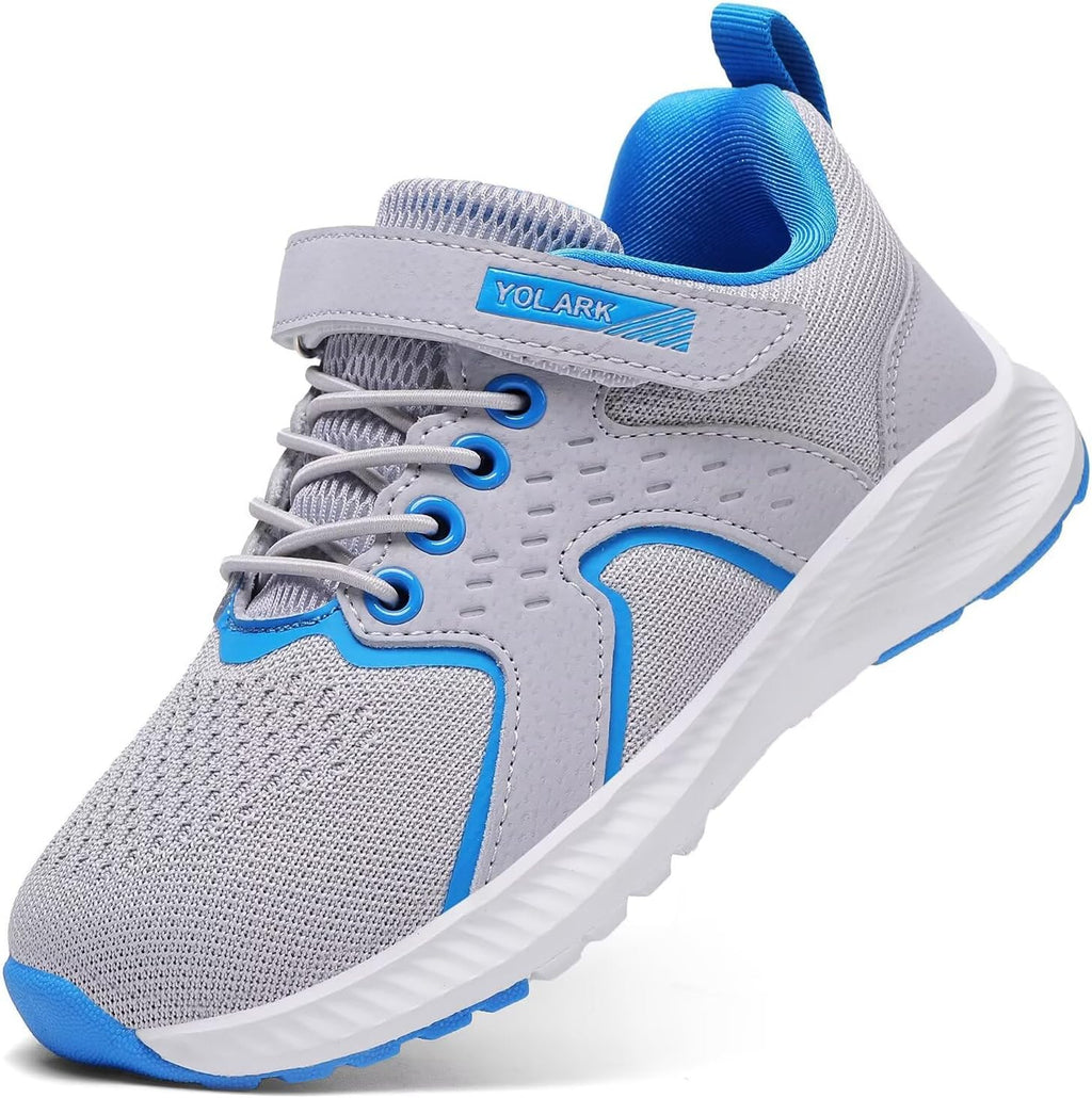 Kids Sneakers for Boys Girls Running Tennis Shoes Non-Slip Hiking Walking Shoes Lightweight Breathable Sport Athletic